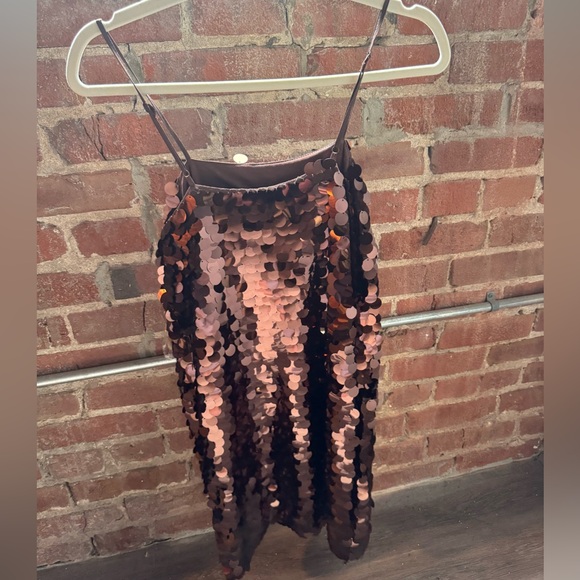 A New Day Brown Sequin Dress - Picture 3 of 4